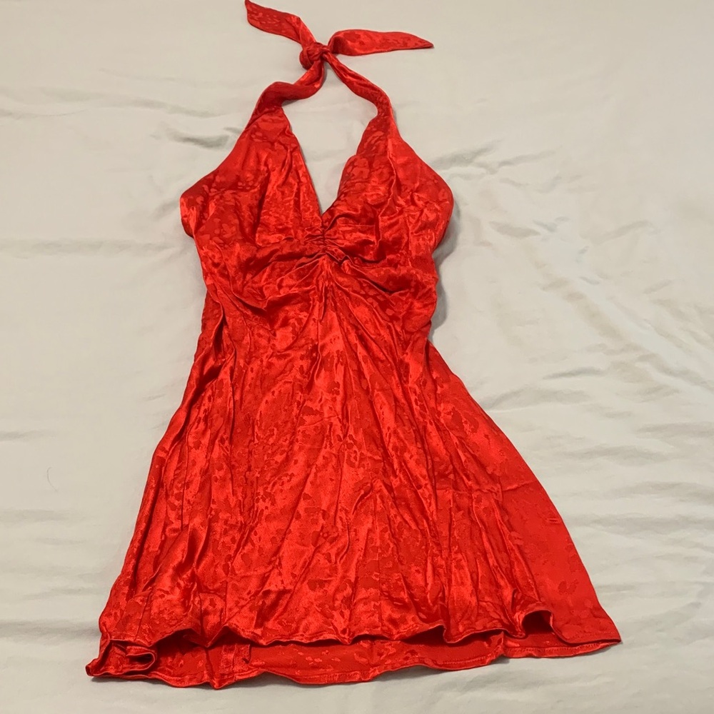 Zara Vibrant Red Backless Dress